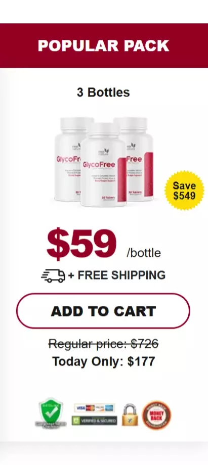 GlycoFree™ 3 bottles pricing